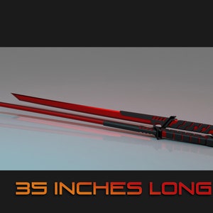 Red Ronin Sword 3D Print File image 2