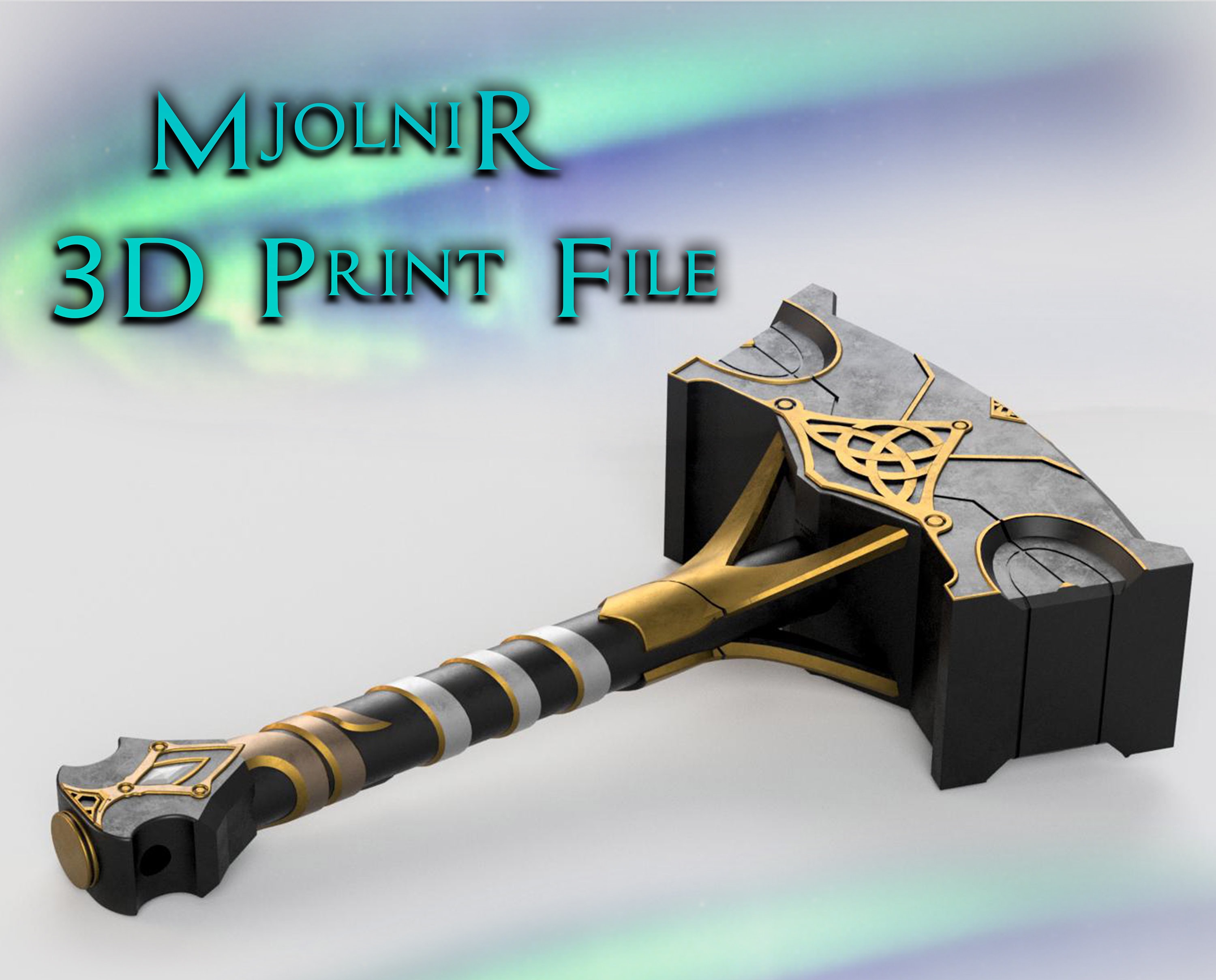 Free STL file Iman martillo de Thor Mjolnir 👾・3D printable