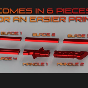 Red Ronin Sword 3D Print File image 3