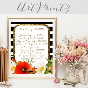 Don&#39;t Say Bride Game Printable, Take a Ring Game Printable, Rustic Bridal Shower Game, Gold Bridal Shower Fun Activity, Printable Game