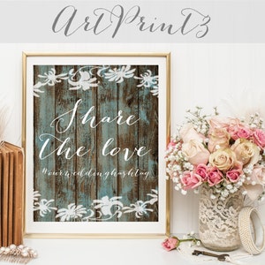 Share The Love Wedding Sign Printable, Wedding Hashtag Printable, Hashtag Wedding Printable, Share the Love Sign, Social Media Wedding Sign