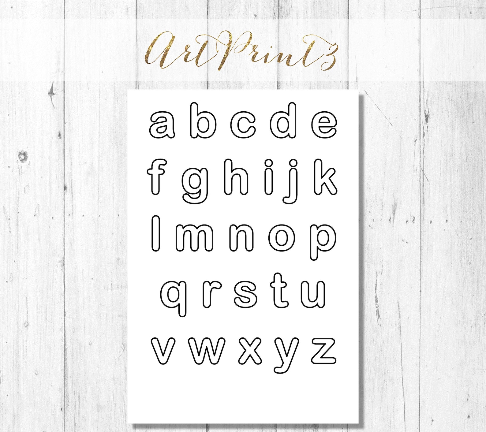 ABC Lowercase Letters, Alphabet Letters for Crafts, Coloring Alphabet ...