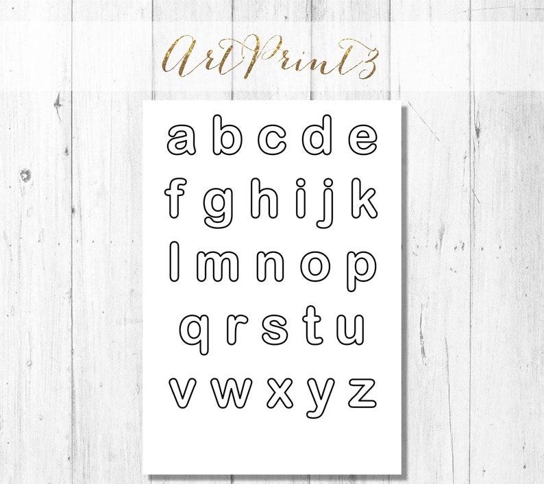 ABC Lowercase Letters, Alphabet Letters for Crafts, Coloring Alphabet ...