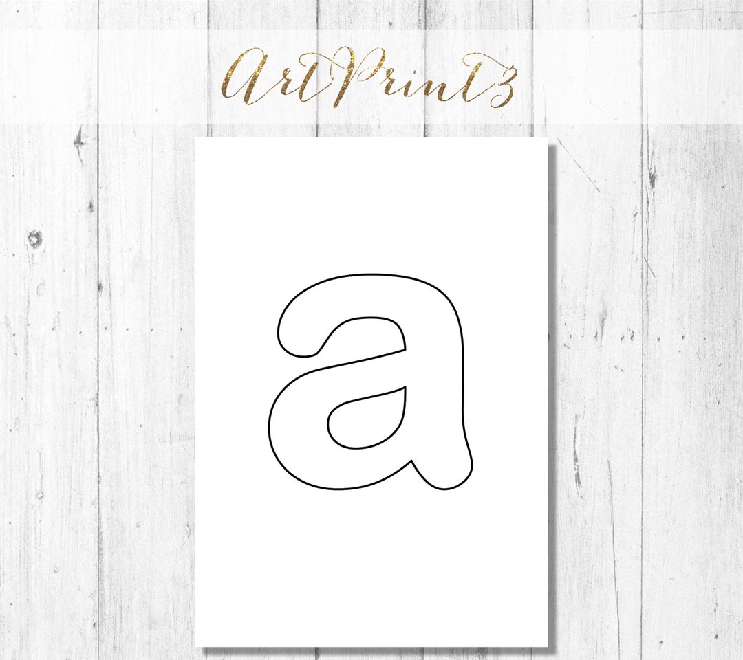 ABC Lowercase Letters, Alphabet Letters for Crafts, Coloring Alphabet