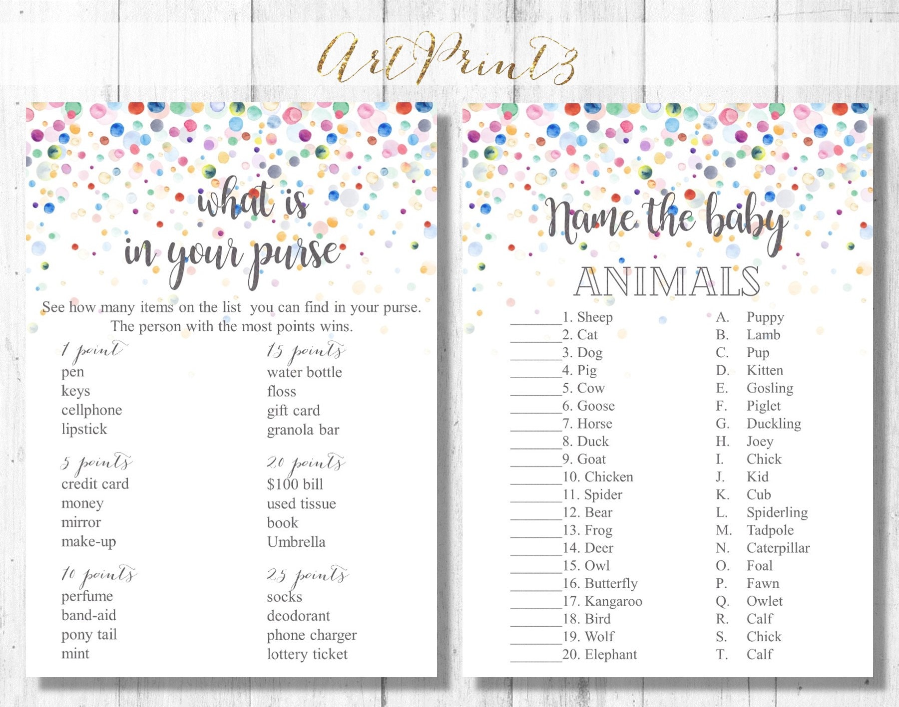 Baby Shower Games Printable, Baby Shower Games Set, Baby Shower Games