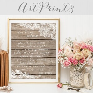 Don&#39;t Say Bride Game Printable, Take a Ring Game Printable, Rustic Bridal Shower Game, Barn&Wood Bridal Shower Fun Activity, Printable Game