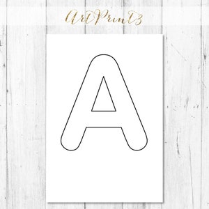 Letras maiúsculas do alfabeto, letras do alfabeto para artesanato, letras do alfabeto para colorir, modelos de letras do alfabeto, letras de estêncil, letras para impressão