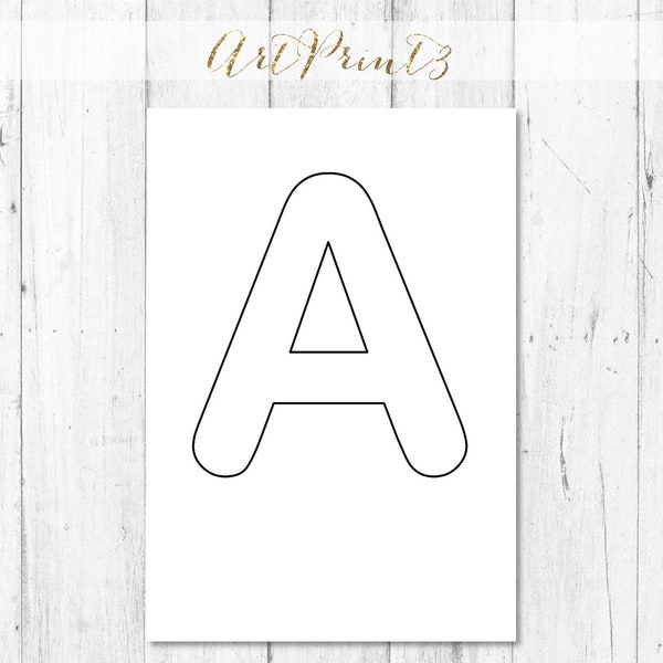 ABC Uppercase Letters, Alphabet Letters For Crafts, Coloring Alphabet Letters, ABC Letters Templates, Stencil Letters, Printable Letters