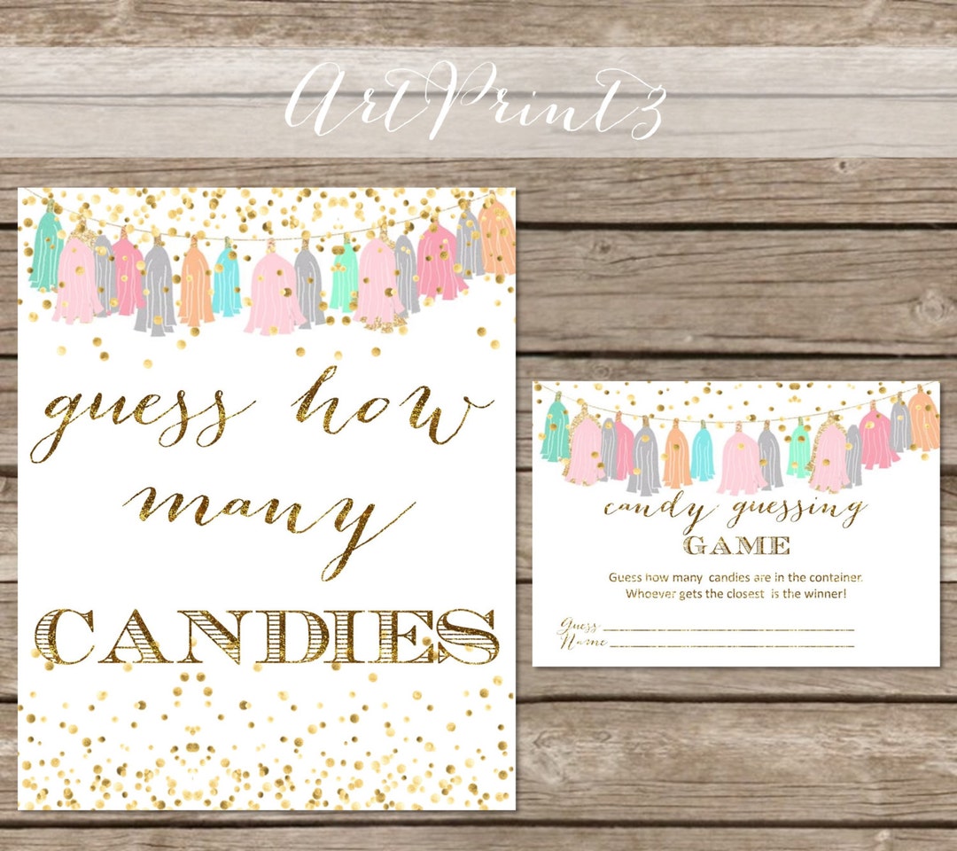 Baby Shower Candy Guessing Game Printable, Guess How Many Candies Baby ...
