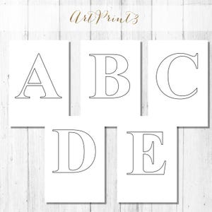 ABC Großbuchstaben, Alphabet Buchstaben zum Basteln, Ausmalen des Alphabets, ABC Buchstaben Vorlagen, Schablone Buchstaben, druckbare Buchstaben
