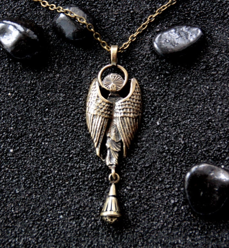 St. Michael Protection Pendant Guardian Angel Necklace Etsy