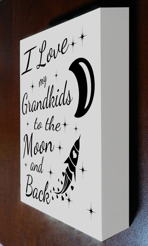 I Love My Grandkids To The Moon And Back Etsy