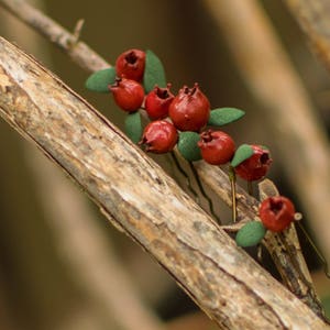 Artificial berries Hairpin Artificial hawthorn Red berries hairpin Hairpin with berries Hair accessories Bridesmaid gift Bridal accessories