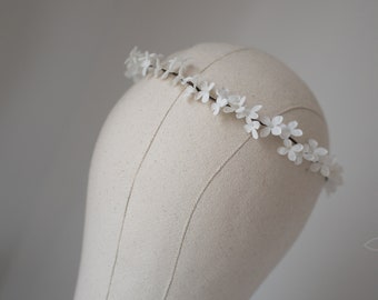 Lilac Bridal hair accessories White Tiara lilac flowers Bridal headpiece White bridal flower Wedding fascinator Flower crown Vintage wedding