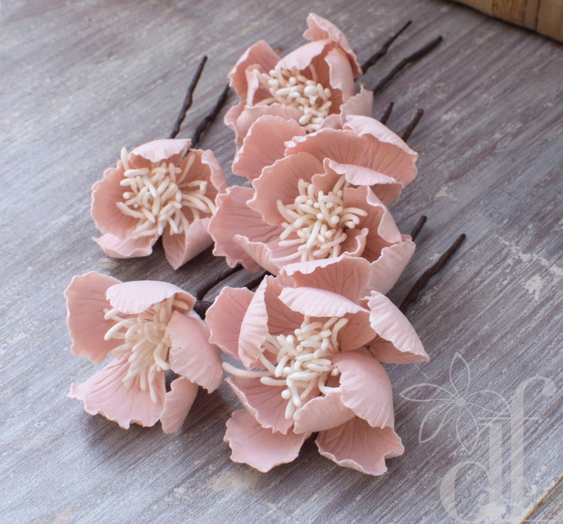 Peony Pink peony Blush pink Bridal flowers accessories Etsy