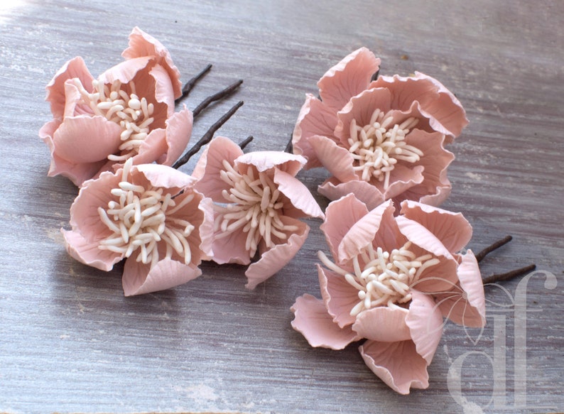 Peony Pink peony Blush pink Bridal flowers accessories Etsy