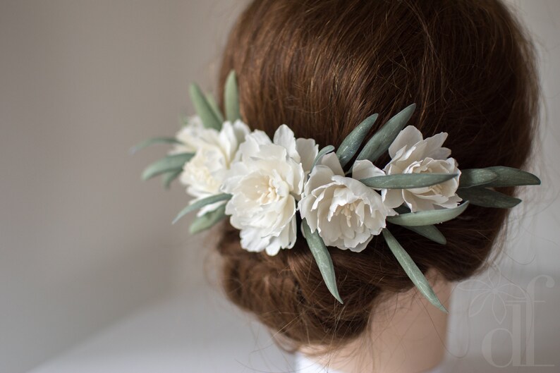 Peony Hair Flower Bridal Headpiece Flower Headpiece Wedding Etsy Peony Hair Flower Bridal Headpiece Flower Headpiece Wedding Etsy