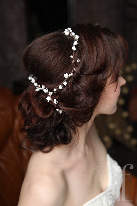 Bridal Hair Vine Bun Holders Flowers Hair Vine Wedding Etsy