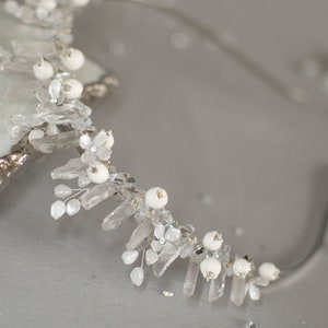 Tiara with crystals Crystal tiara Healing crystal tiara Crystal quartz tiara Crystal quartz crown Clear stone tiara Gemstone tiara
