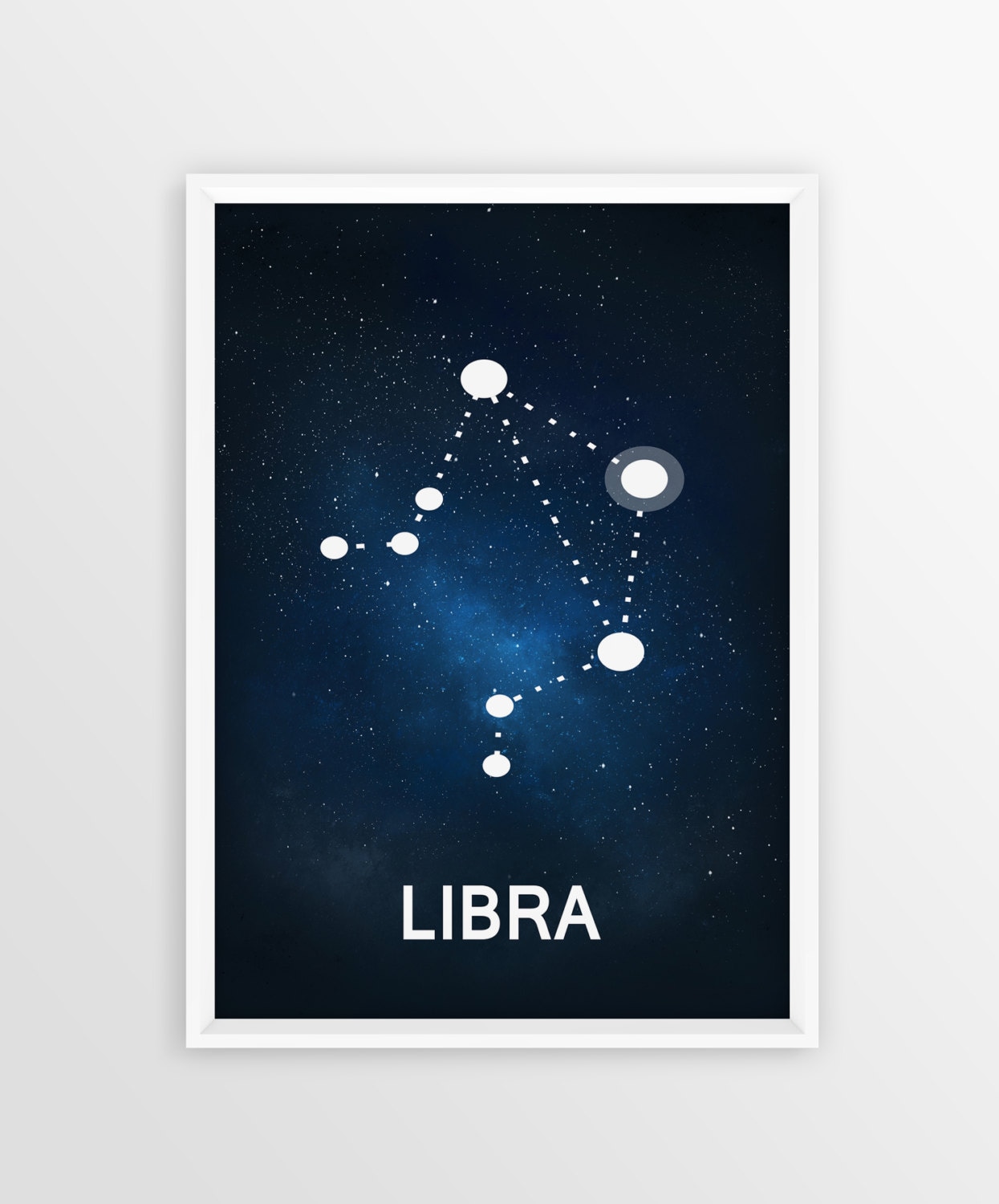 Libra zodiac constellation print blue wall decor starry night sky download libra wall print libra wall art printable download