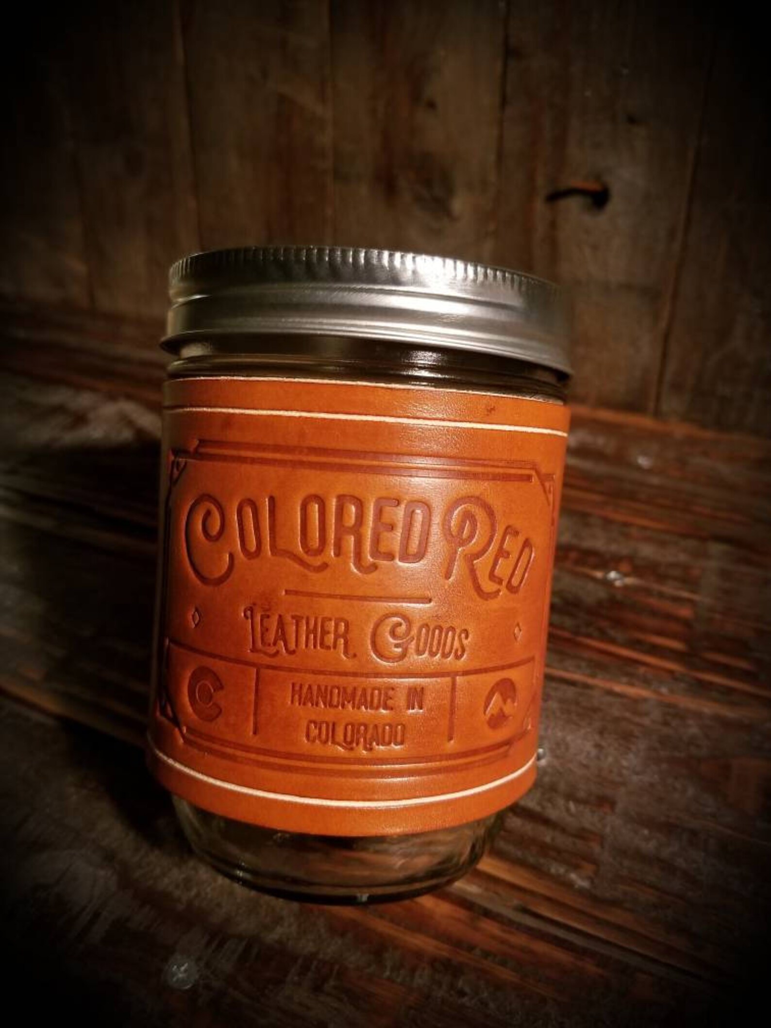 Leather Travel Mug Mason Jar Leather Cup Cozy Handmade Etsy