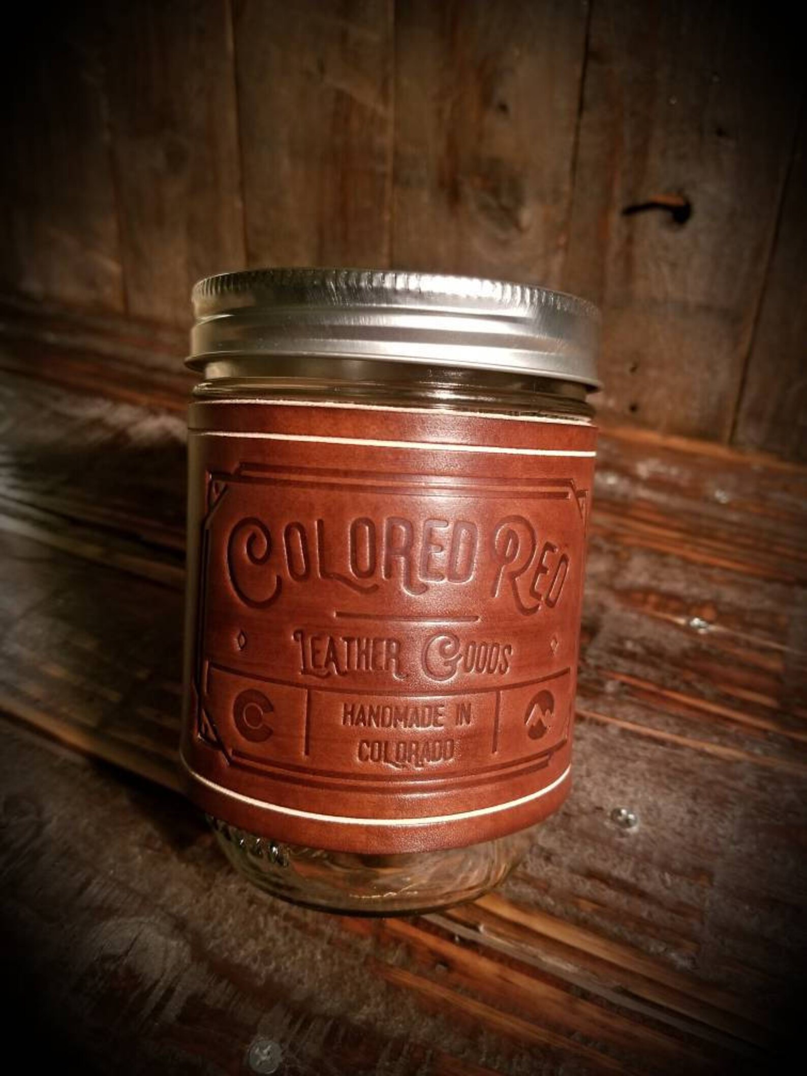 Leather Travel Mug Mason Jar Leather Cup Cozy Handmade Etsy