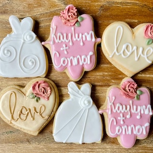 Personalized Wedding Cookies – Bridal Shower, Engagement Party Favors