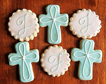 Baptism Cookies - One Dozen - Communion Cookies - Baptism - Confirmation Cookies - Christening Cookies  - Religious Cookies - Baptism Party