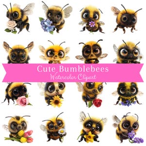 BumbleBees Clipart Bundle, Cute Bees Clipart bundle, Cute Bees png, Bees Clipart Bundle, Honey bee clipart bundle, Honey bee clipart