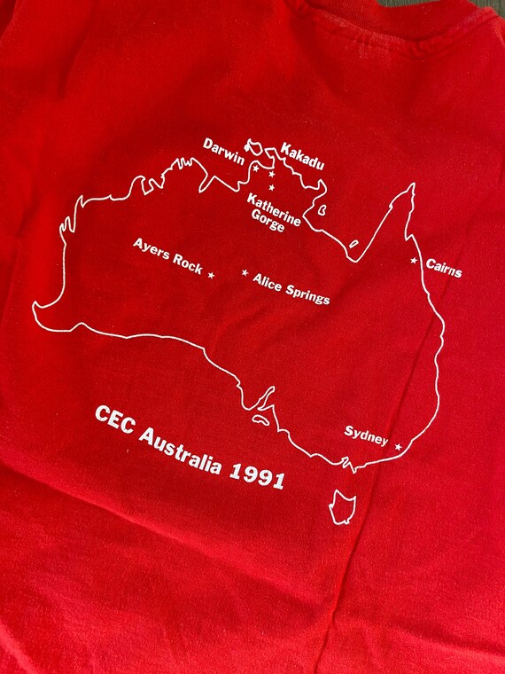 Vintage USA Hanes Australia Canyon club red shirt - image 4