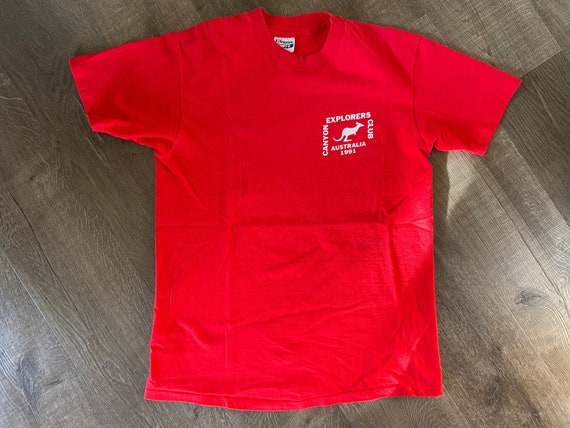 Vintage USA Hanes Australia Canyon club red shirt - image 1