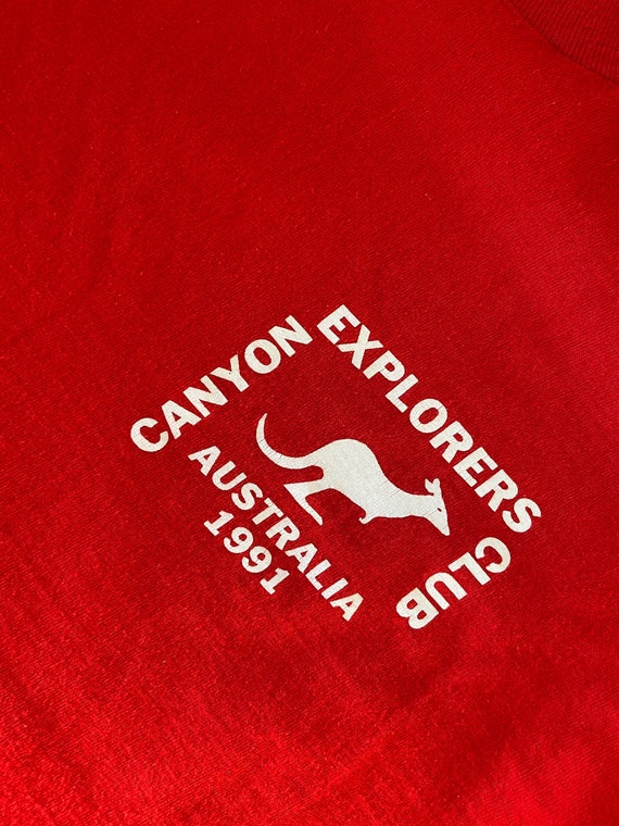 Vintage USA Hanes Australia Canyon club red shirt - image 2