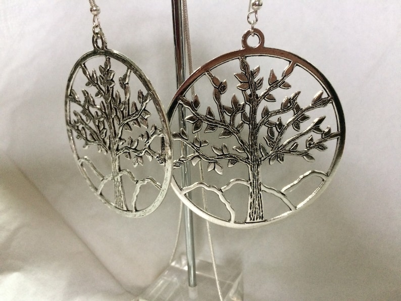 Large Tree of Life Pendant and Earrings Setor Separately.