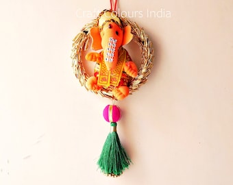 Ganesha wall hanging, Ganapati wall decoration, Ganeshji Latkan