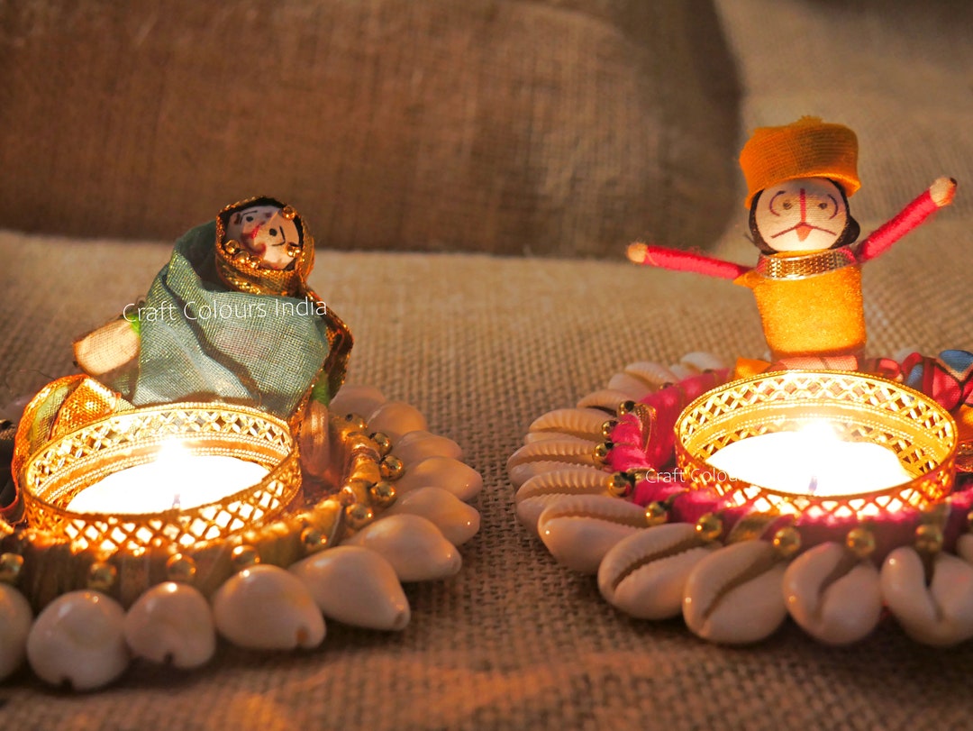 Sea Shell Puppet Tealights Diwali Return Gifts Bulk Tealights for