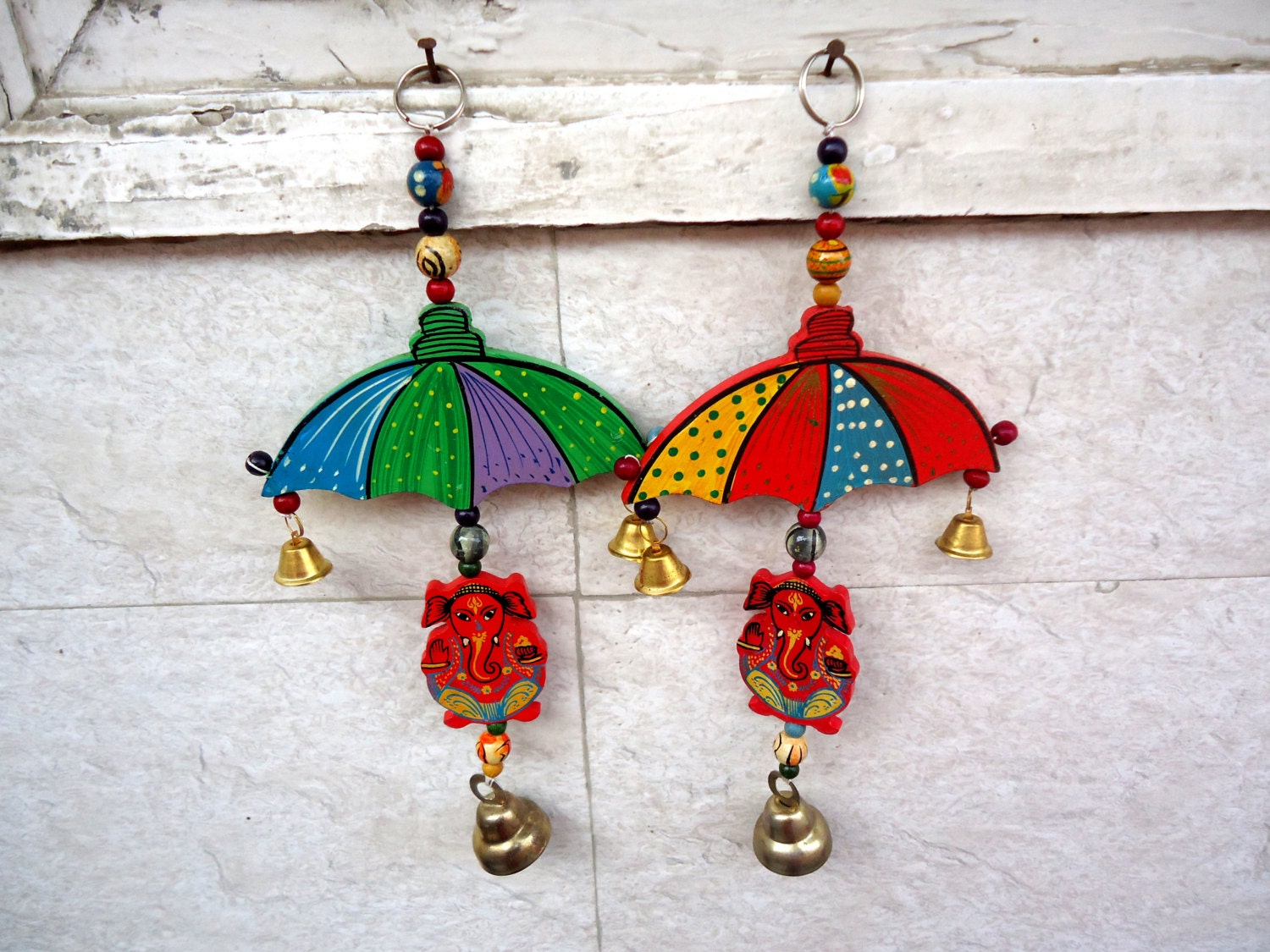 Ganesha Wall Hanging Bell Hanging Housewarming Gift Etsy