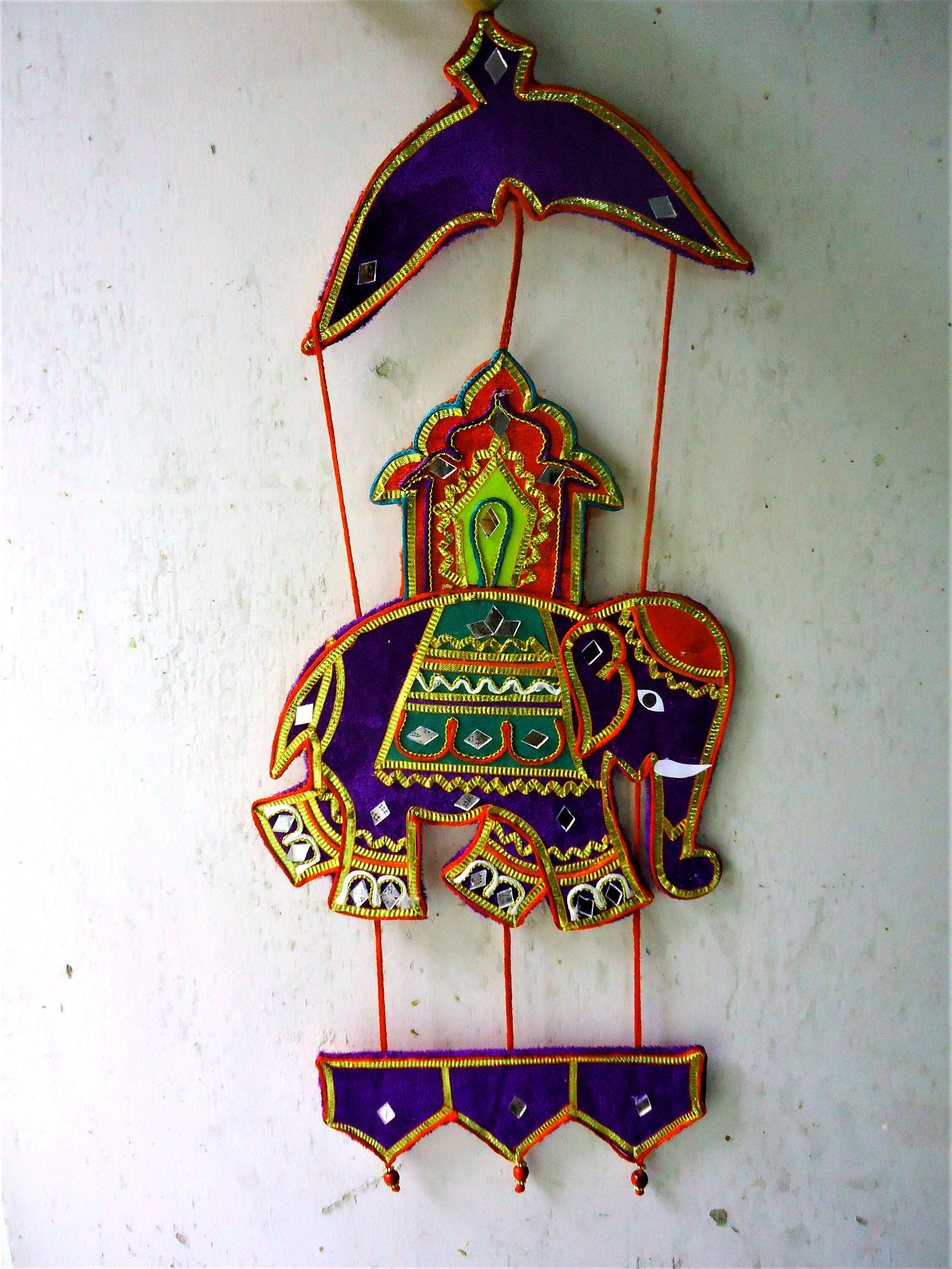 Elephant wall art hanging Diwali decor traditional Indian Etsy