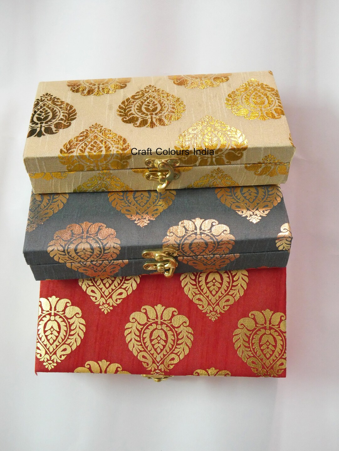 Free Express Shipping Set of 3 Indian Gift Boxes, Bridesmaids Gift