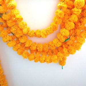 Marigold Garland Backdrop, Indian Wedding Decor, Mehndi Haldi Decoration, Thanksgiving Decor image 10