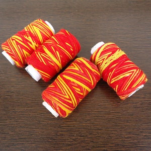 2 moli en coton rouge jaune, fil sacré hindou, artisanat indien