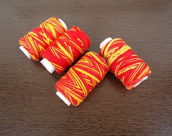 2 piezas de hilo sagrado hindú Moli de algodón rojo y amarillo, artesanía india