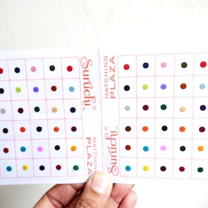 300 multicolour  bollywood velvet bindi, round plain face jewels, 4 mm self adhesive bindi stickers, Indian bindi make up accessory