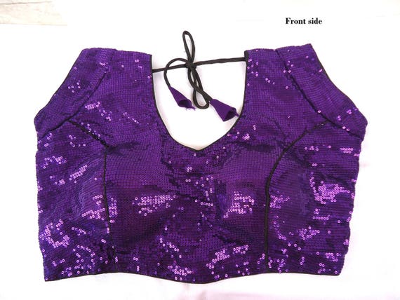 purple sequin blouse