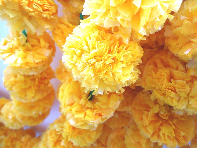 10ft 50pc bulk marigold garlands for wedding decoration Etsy