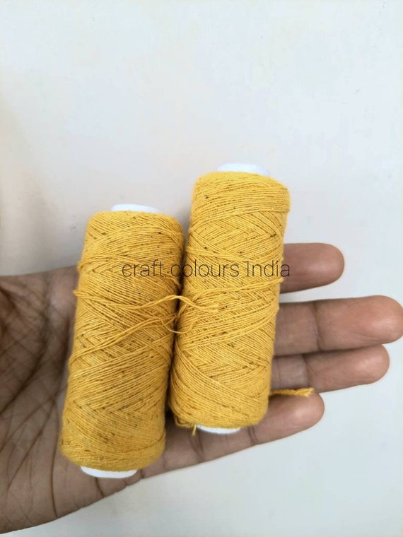 2 Pc Kalava Suraksha/raksha Dhaga Tie on Wrist, Yellow Raw Cotton
