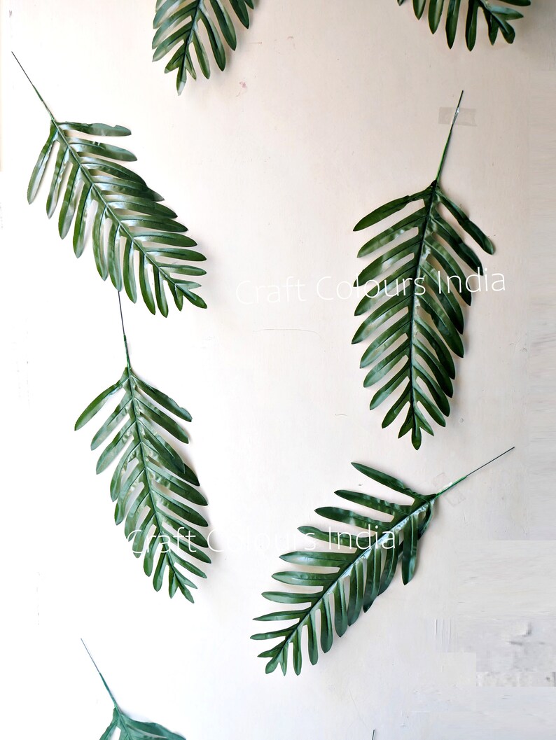 Artificial Green Palm Leaves for Decoration Tropical Beach Etsy