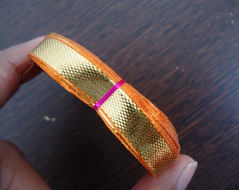 20 yards gota ribbon, golden trim, indian gota, gota patti border, Indian lace, wedding decoration, gota lace, indian craft supply