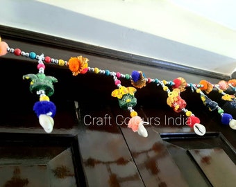 Colourful elephant toran, elephant door hanger