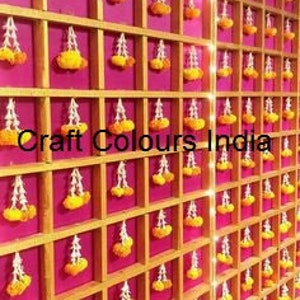 Free express ship Tuberose and orange marigold tassel for stage decoration, rajnigandha latkan, South Indian floral decoration tassel