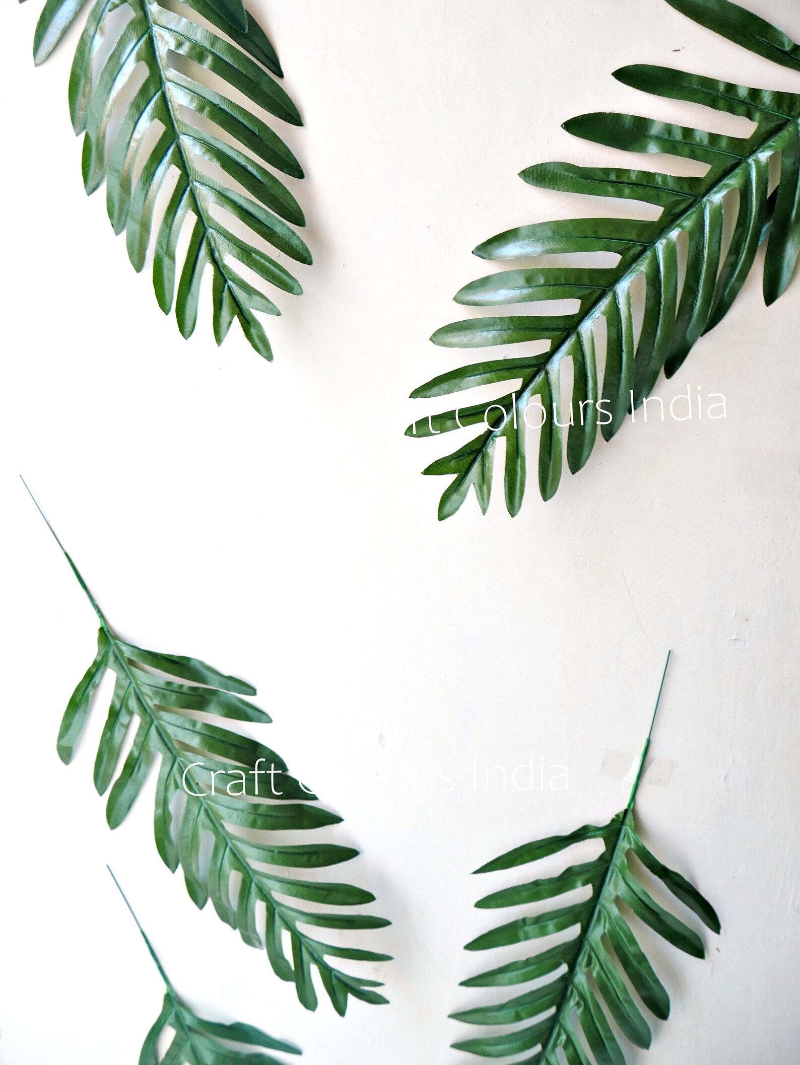 Artificial Green Palm Leaves for Decoration Tropical Beach Etsy